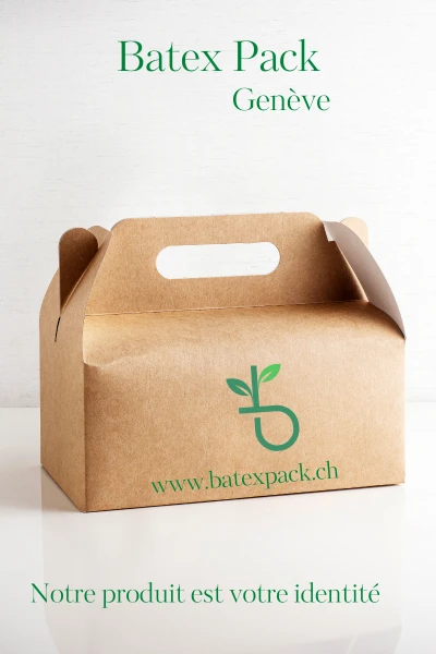  Boîte Burger + Frite en Carton Avec Poignées 